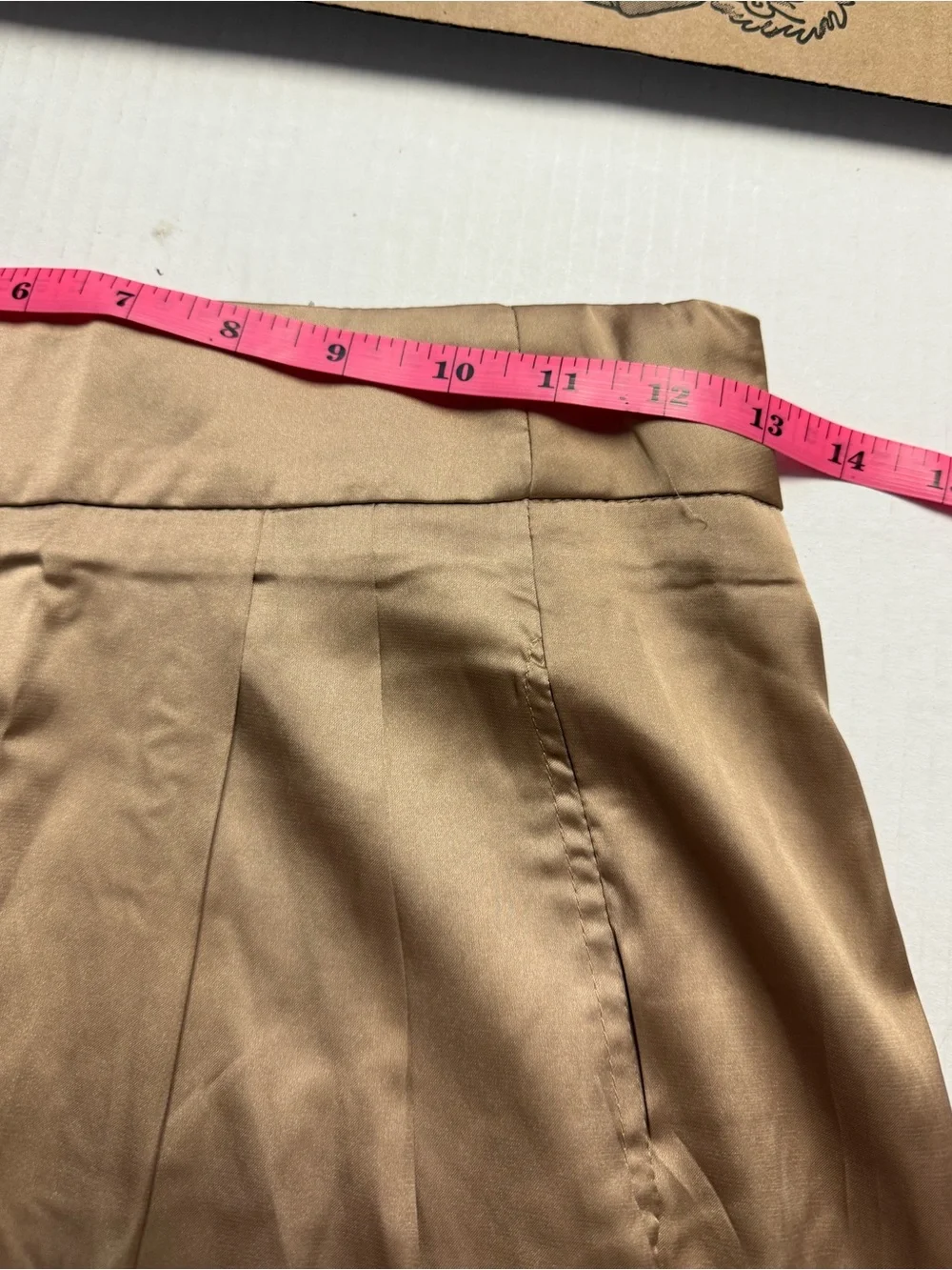 MARBLE Bronze Satin SET Top and Pleated Trouser Pants NEW Size Small
